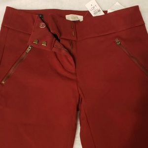 Brand new wine-colored skinny pants